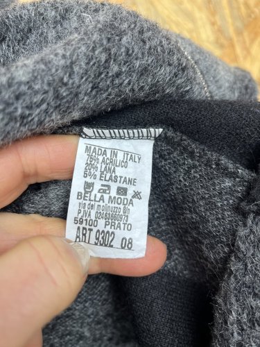 Oversize kabát Made in Italy 20 % vlna