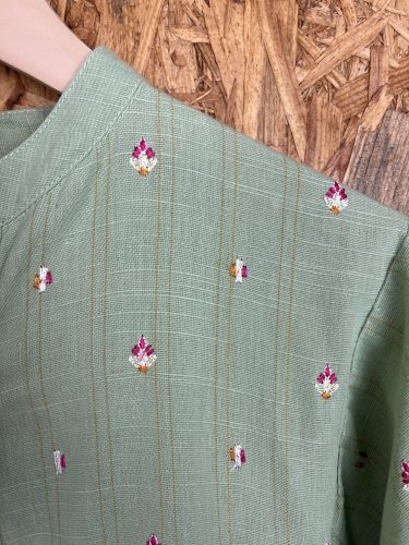 Oversize tunika Beech tree s podílem bavlny a lnu