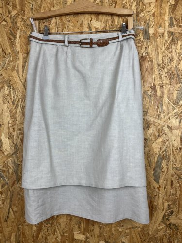 Přírodní sukně Miss Helen 55 % len 45 % bavlna