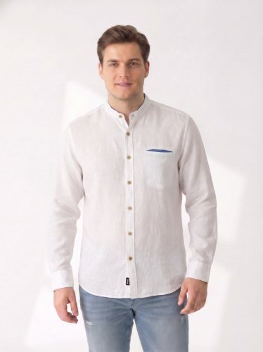 Pánská košile Cotton&Slk 100 % len