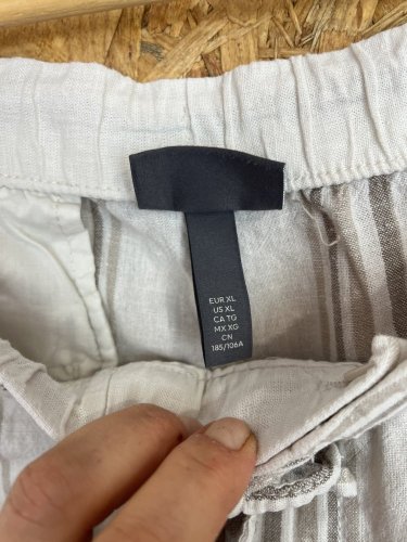 Pánské kalhoty H&M 54 % len 46 % bavlna