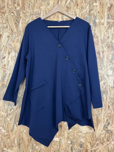 Teplákové sako Made in Italy s podílem bavlny a polyamidu