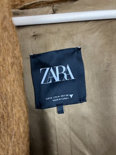 Vlněný kabát ZARA s podílem vlny