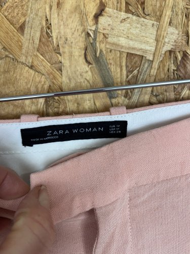 Přírodní kalhoty ZARA s podílem bavlny a lnu