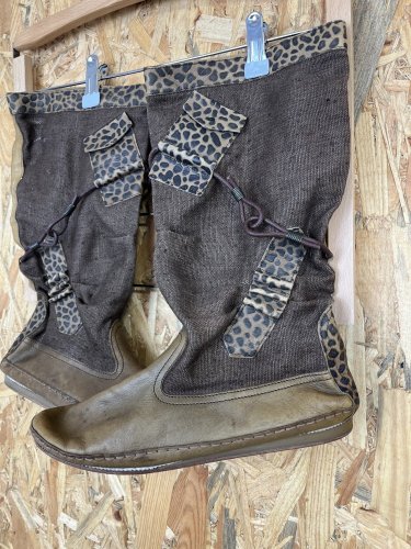 Kožené kozačky Made in Italy 100 % kůže a 100 % len