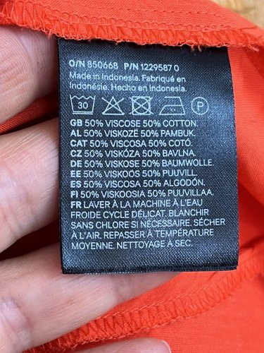 Bavlněné šaty H&M 50 % bavlna 50 % viskoza