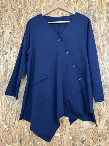 Teplákové sako Made in Italy s podílem bavlny a polyamidu