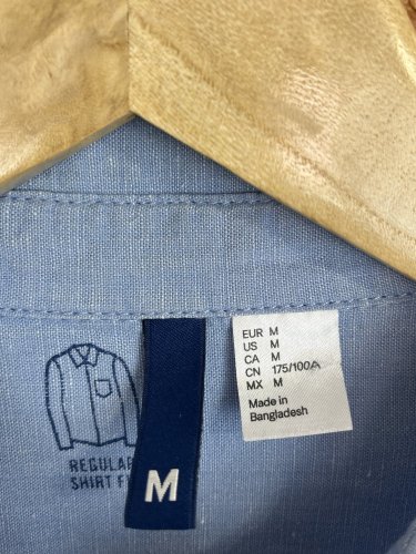 Pánská košile H&M 45 % len 55 % bavlna