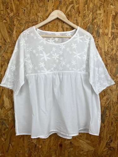 Vyšívaná tunika Made in Italy s podílem bavlny