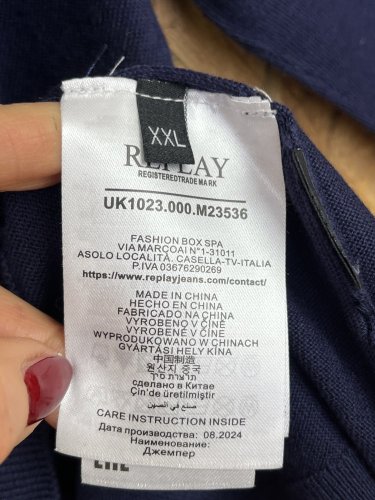 Pánský svetr Replay 50 % bavlna 50 % modal