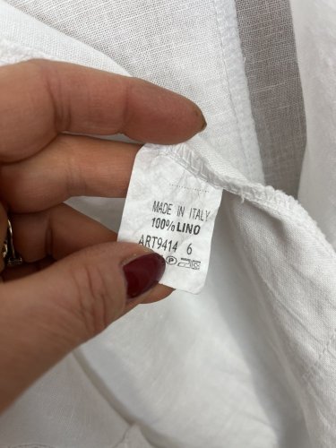 Lněný kardigan Made in Italy 100 % len