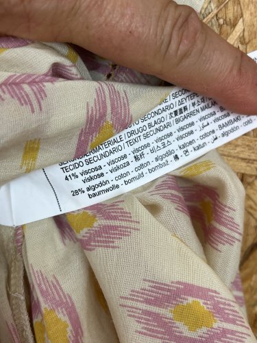 Oversize šaty ZARA 41 % viskoza 28 % bavlna