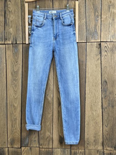 Skinny džíny s vysokým pasem ZARA s podílem bavlny a elastanu
