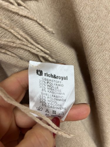 Luxusní kardigan rich&royal 30 % vlna 5 % kašmír