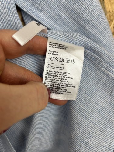 Pánská košile H&M 55 % len 45 % bavlna