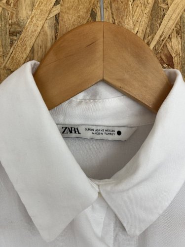 Bavlněná košile ZARA s podílem bavlny