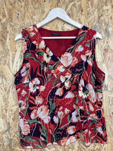 Hedvábný top Alberto Fabiani 100 % hedvábí