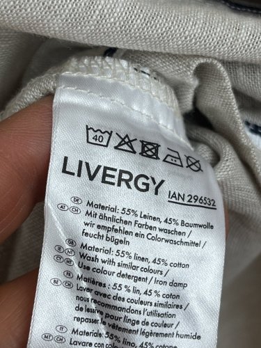Zánovní pánská košile Livergy 55 % len 45 % bavlna