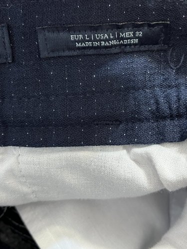 Pánské kalhoty ZARA 56 % bavlna 44 % ramie