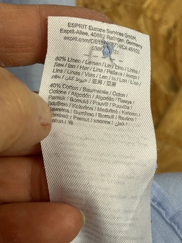 Přírodní košile Esprit 60 % len 40 % bavlna