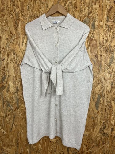 Prodloužená oversize kardigan Made in Germany 22 % len 26 % bavlna 52 % viskoza