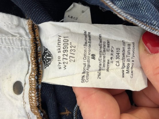 Skinny džíny Tiger of Sweden 97 % bavlna