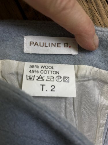 Přírodní sukně Pauline B. 55 % vlna 45 % bavlna