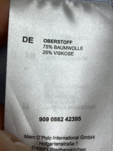 Blankytná košile Marc O`Polo 75 % bavlna 25 % viskoza