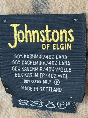Kašmírový šál Johnstons of Elgin 60 % kašmír 40 % vlna