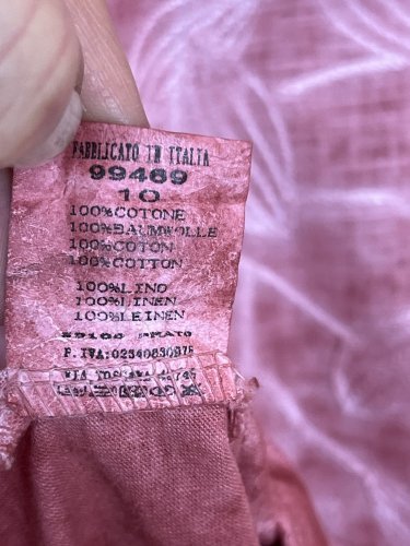 Přírodní šaty Made in Italy 100 % len a 100 % bavlna