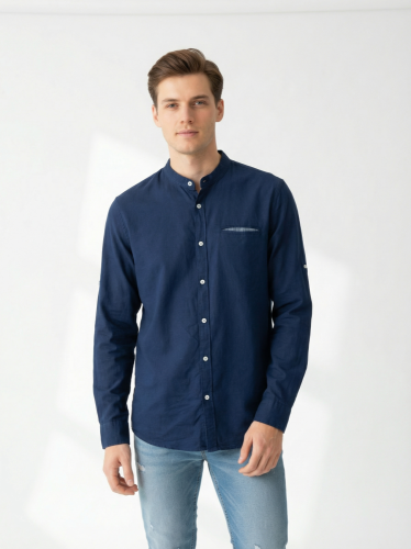 Námořní košile Livergy 55 % len 45 % bavlna