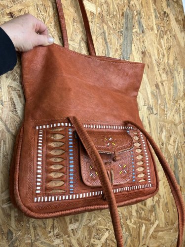 Kožená kabelka Made in India 100 % kůže