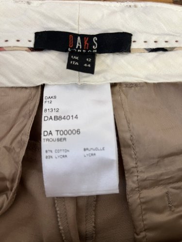 Bavlněné kalhoty DAKS 97 % bavlna