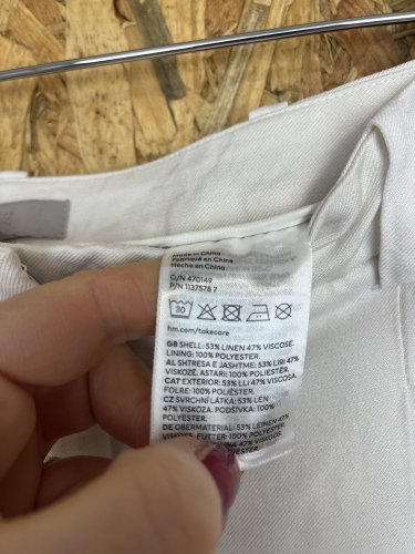 Široké kalhoty H&M 53 % len 47 % viskoza