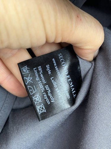 Vlněná sukně Second Female 59 % vlna