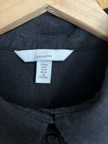 Přírodní košile H&M s podílem bavlny a lnu