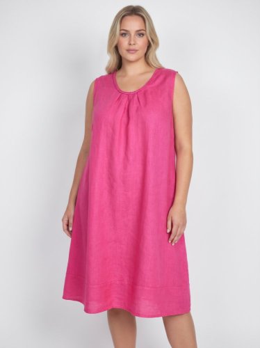 Oversize lněné šaty Rosemarine 100 % len