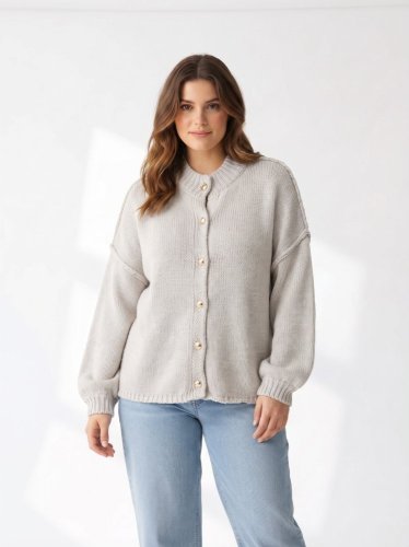 Oversize kardigan Made in Italy s podílem vlny a polyamidu