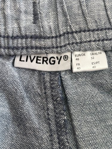 Přírodní kalhoty Livergy 55 % len 45 % bavlna