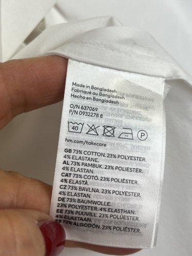 Bavlněná košile H&M 73 % bavlna
