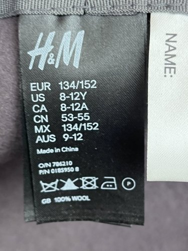 Dětský klobouk H&M 100 % vlna