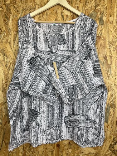 Oversize tunika Made in Italy 100 % len