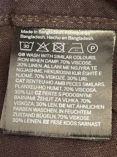 Široké kalhoty H&M 70 % viskoza 30 % len