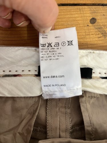 Bavlněné kalhoty DAKS 97 % bavlna