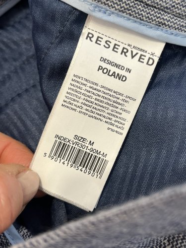 Přírodní kalhoty Reserved 55 % len 45 % bavlna