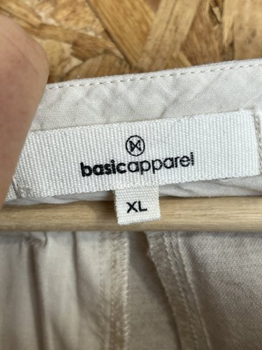 Přírodní kalhoty Basicapparel 51 % len 49 % bavlna