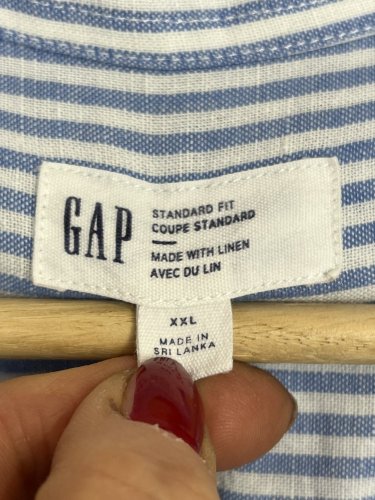 Pánská košile GAP 55 % len 45 % bavlna