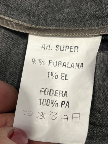 Vlněné kalhoty Made in Italy 99 % vlna