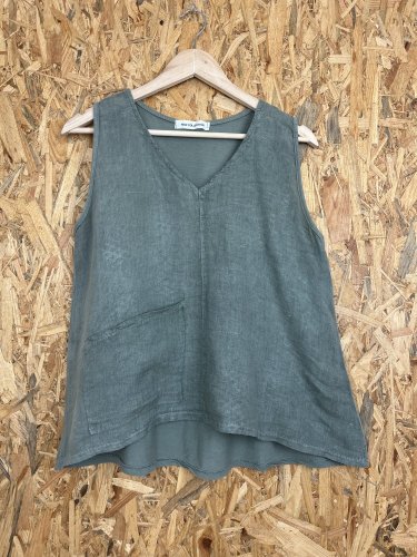 Přírodní top New Collection 50 % len 50 % bavlna