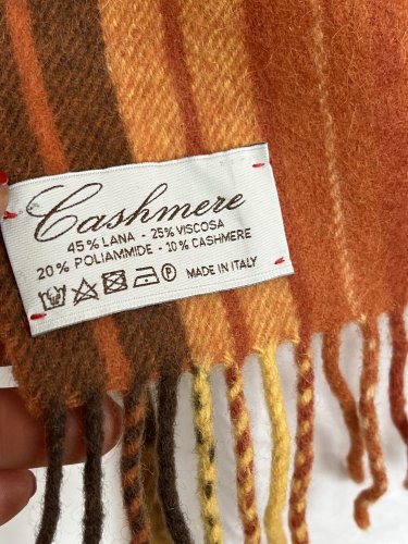 Šál Cashmere 45 % vlna 10 % kašmír